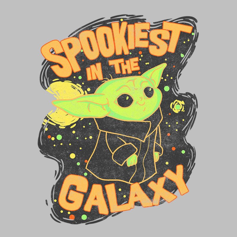 Women's Star Wars The Mandalorian Halloween Grogu Spookiest in Galaxy T-Shirt, 2 of 5