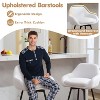 2 Pack Swivel Bar Stools, 26" Modern Counter Height Bar Stools for Kitchen Island, Upholstered Fabric Bar Stools with Back & Metal Legs, - 4 of 4