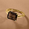 Ross-Simons 2.70 Carat Smoky Quartz East-West Ring in 18kt Gold Over Sterling - 4 of 4