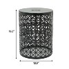 Christopher Knight Home Kerla Outdoor Round Iron Solar Side Table - 3 of 4