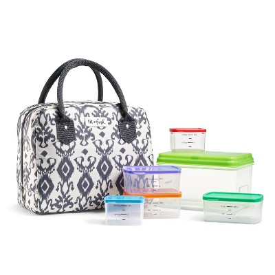 Fit & Fresh Bloomington Lunch Tote - Charcoal Ikat