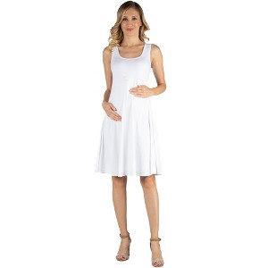 Maternity A-Line Slim Fit and Flare Dress - 24seven Comfort Apparel™ - 1 of 4