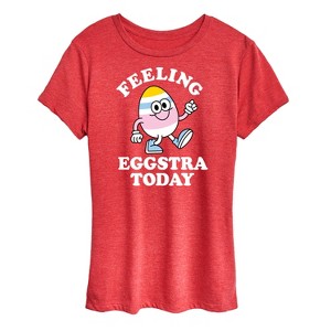 Women's - Instant Message - Feelin Eggstra Short Sleeve Graphic T-Shirt - 1 of 4