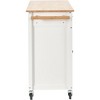 MAYEERTY Kitchen Island Cart with Solid Wood Top and Locking Wheels£¬h Width,4 Door Cabinet - 4 of 4