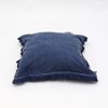 Kumasinova 22" Stonewashed Linen Blend Throw Pillows,Couch Pillows with Fringe,Handcrafted Decorative Pillows for Bed - 4 of 4