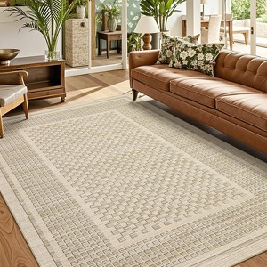 Washable Non-Slip Rugs - Hallway, Kitchen Runner - Stain Resistant Farmhouse Carpet for Bathroom, Bedroom - 1 of 4