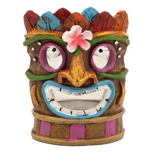 Northlight Floral Tiki Mask Tea Light Candle Holder - 4.5" - Multicolor - 1 of 4