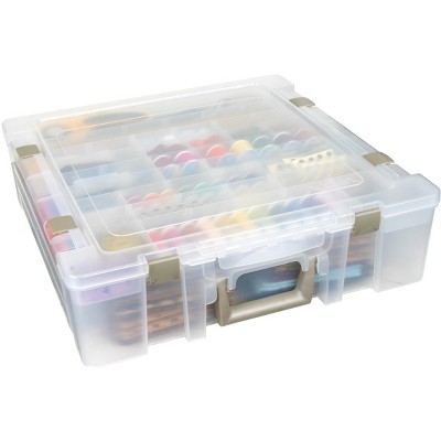 Clear Polypropylene Stackable Collapsible Lidded Storage Box