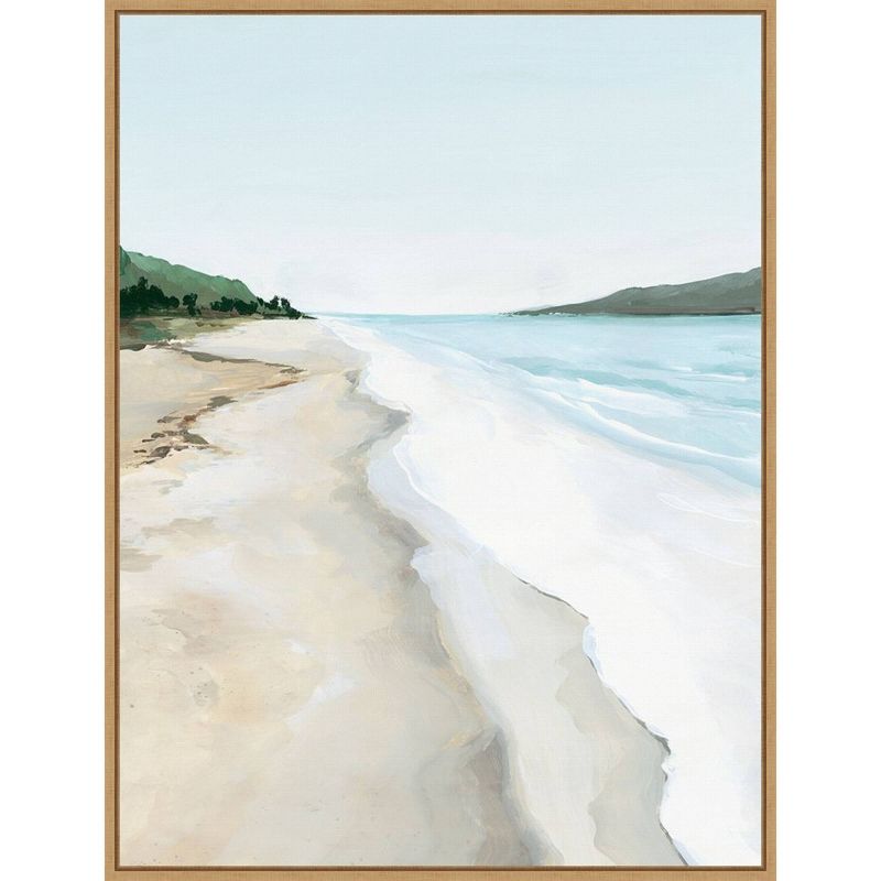 23&#34; x 30&#34; Crash Into Me II Beach by Isabelle Z Framed Canvas Wall Art Print - Amanti Art, 1 of 10