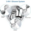 Whizmax 5" Premium Pressure 3-Way Rainfall Combo-Enjoy Luxurious Rain Showerhead and 5-Setting Hand Held Shower Separately or Together - 3 of 4