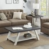 NicBex Modern Rectangle Wood Coffee Table Set of 3 with Open Storage Shelf for Living Room and Bedroom - 4 of 4