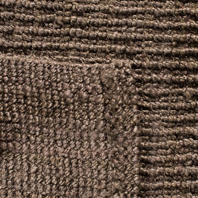 Handmade Brown Jute Square Non-slip Area Rug