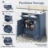 Mshliw 30'' Bathroom Vanity with Ceramic Sink, Solid Wood Frame Storage Cabinet with Soft Closing Doors and Drawers, Retro Style - 2 of 4