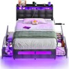 Aheaplus Upholstered Bed Frame with Drawers - 2 of 4