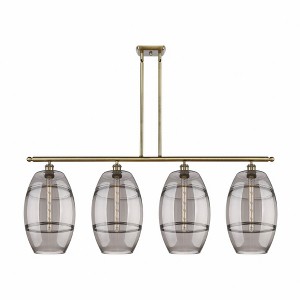 Vaz - 4 Light Stem Hung Island In Industrial Style-19 Inches Tall and 48.25 Inches Wide - 1 of 1