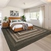 8x10 Large Machine Washable Rug Modern Bordered Living Room Rug Soft Ultra-Thin Braided Print Rug Non Slip Non Shedding Stain Resistant Indoor Carpet - 2 of 4