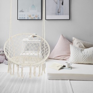 CAVINAS Hammock Chair,Patio Swing with Cotton Rope,Outdoor Swing for Indoor,Backyard,Garden - 1 of 4