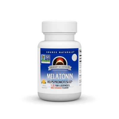 Sleep Science Melatonin 1 mg, Orange by Source Naturals, Inc.  -  100 Lozenges