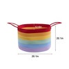VECELO Woven Storage Basket Decorative Coiled Rope Basket Washable Woven Laundry Basket - 3 of 4