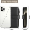 FATMOON Women's wallet - Stylish Vintage Leather RFID Wallet for Women with 3 Transparent ID Windows, 2 Zipper Pockets - 3 of 4