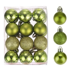 Unique Bargains Shatterproof Home Decorative Christmas Tree Hanging Ball Ornaments 24 Pcs - 1 of 4