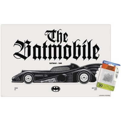 Trends International DC Comics Batman: 85th Anniversary - The Batmobile 1989 Unframed Wall Poster Prints