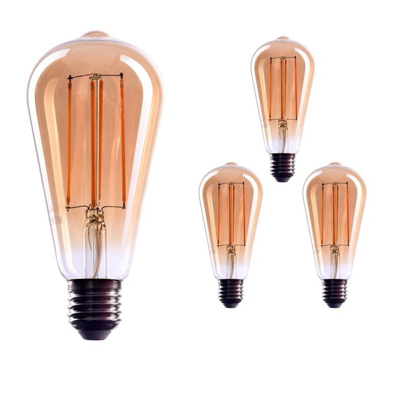 CROWN LED 110V-130V, 40 Watt, EL10 Edison Light Bulb E26 Base Dimmable Incandescent Bulbs, 3 pack, 1 of 4