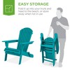 Best Choice Products Folding Adirondack Chair Outdoor, Wooden Accent Lounge Furniture w/ 350lb Capacity - 3 of 4