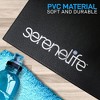 SereneLife Yoga Mat for Exercise Mat - Large Workout Mat - Thick and Soft Gym Mat - Black - 3 of 4