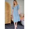 WEST K Womens Alexandria Elbow Puff Sleeve Full-Wrap A-Line Midi Dress - 2 of 4