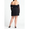 ELOQUII Women's Plus Size Pleated Off The Shoulder Mini Dress - 3 of 4
