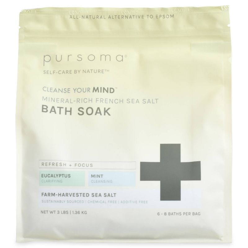 Pursoma Cleanse Your Mind Eucalyptus Mint Bath Soak - 48oz, 1 of 8