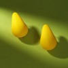 SOHI Women's Lemon Yellow The Medium Semi-Chunky Hoop Earrings - 2 of 4