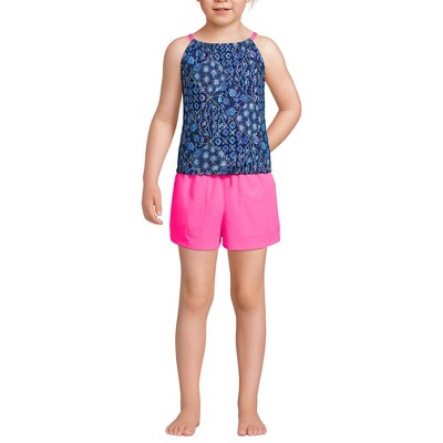 Lands' End Kids Chlorine Resistant Tankini Top Woven Short Set