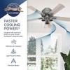 Hunter Fans 44" Matte Silver Hartland Lighted Ceiling Fan with Integrated LED and 5 Light Gray Oak Blades - 2 of 4