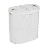 Seville Classics Modern Handwoven Oval Double Sided Laundry Room Hamper - 2 of 4