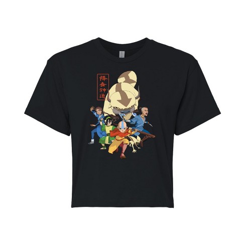 Women's - Avatar: The Last Airbender - Aang Group Cropped Graphic T-Shirt - image 1 of 4