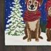 Nourison Christmas Snow Dogs Holiday Indoor Kitchen Entryway Non-Skid Mat Navy 2'x3' - 4 of 4