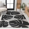 JONATHAN Y Allison Classic Beach Stripe and Monstera Leaf Indoor/Outdoor Area Rug - 4 of 4