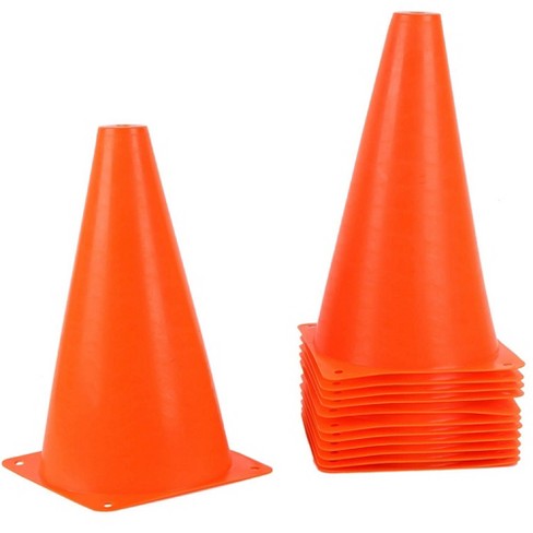 SPORTS AGILITY TRAFFIC FIELD ROAD SOCCER ~ USA 9" INCH RED CONES SET OF 12 