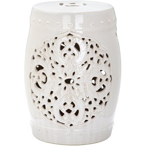 Flora Garden Stool - ACS4527 - Indoor/Outdoor - Safavieh - 1 of 3
