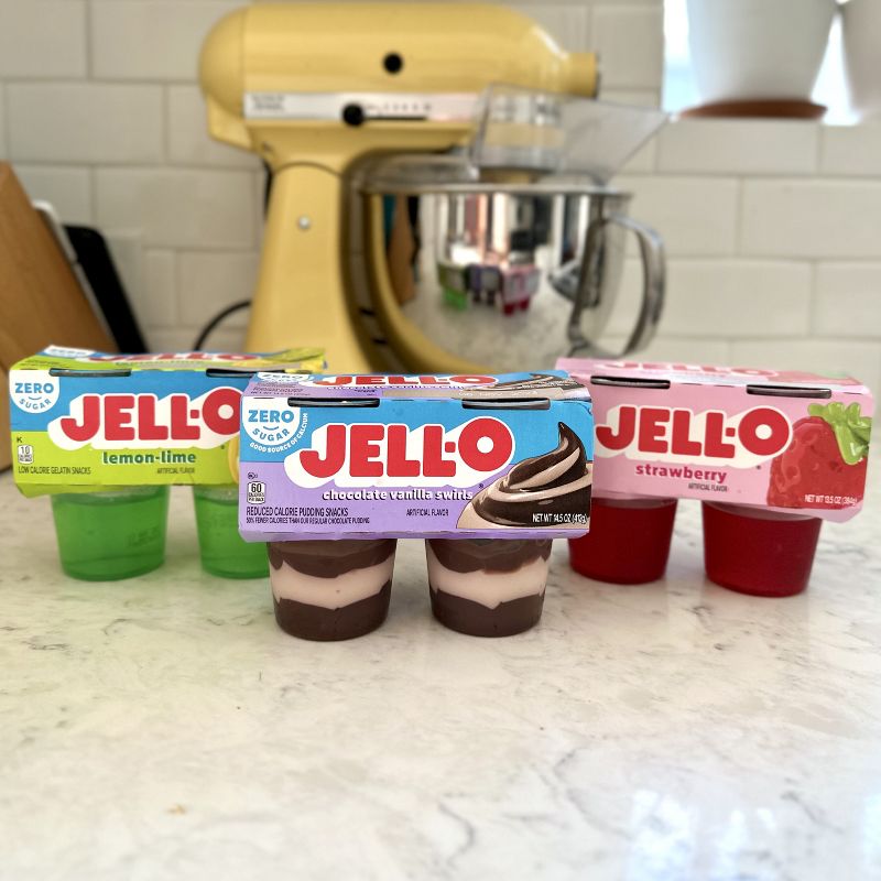 Jell-O Chocolate Vanilla Swirls Sugar Free Pudding Cups Snack - 14.5oz/4ct, 3 of 14