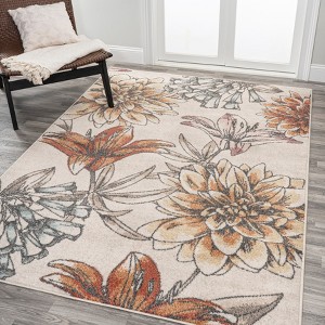 Giglio Modern Botanical Flower Area Rug - JONATHAN Y - 1 of 4