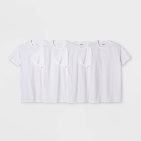 Men's Short Sleeve 4pk Crewneck T-Shirt - Goodfellow & Co™ White XL