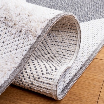 Augustine 5' x 7' Ivory/Grey Flat Woven Synthetic Area Rug