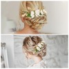 Unique Bargains Women's Durable Simulated Flowers Hair Clip Comb 1 Pc - 4 of 4