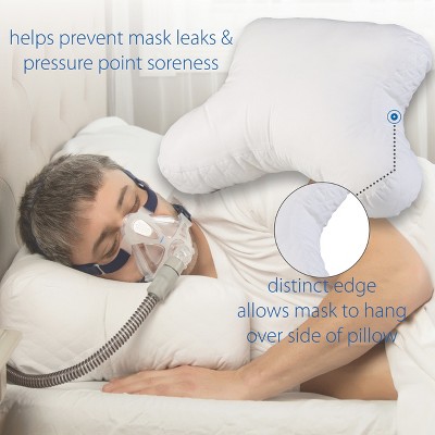 White Contoured CPAP Pillow with Latex Foam
