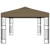 vidaXL Gazebo 118.1"x157.5" Taupe Fabric - 3 of 4