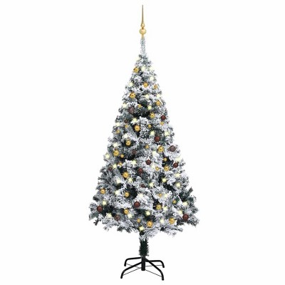 Artificial Pre-lit Christmas Tree with Ball Set Green 70.9" PVC