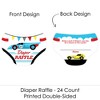 Big Dot of Happiness Let’s Go Racing - Racecar - Diaper Shaped Raffle Ticket Inserts - Race Car Baby Shower Activities - Diaper Raffle Game - 24 Ct - image 2 of 3